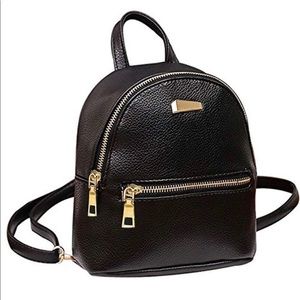 Black Mini Backpack